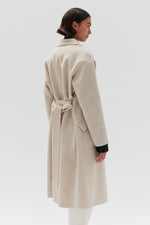 Sadie Single Breasted Coat by Assembly Label - Oat Marle - Back Detail