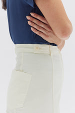 Arata Trouser by Assembly Label - Cream - Side close up