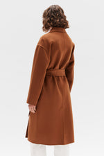 Sadie Single Breasted Coat by Assembly Label - Burnt Ochre - Back