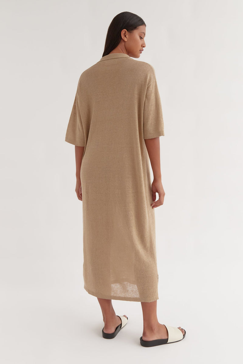 Umi Linen Knit Polo Dress-Assembly Label-Saint Row