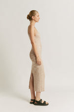 Kaya Ribbed Singlet Knit Dress by Friend of Audrey - Macaroon - Side