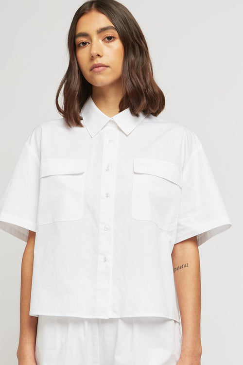 Blanc Poplin Cotton Pocket Shirt-Friend of Audrey-Saint Row