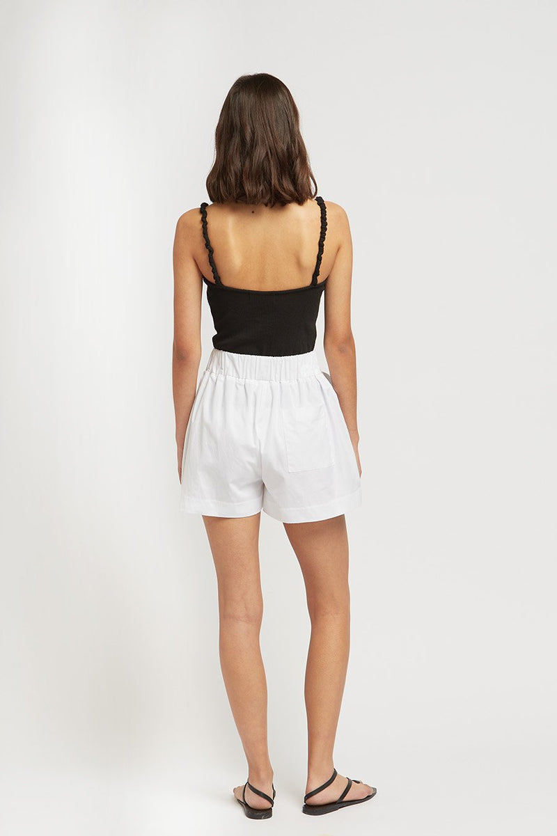 Blanc Poplin Cotton Shorts-Friend of Audrey-Saint Row