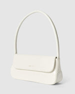 Camille Bag By Brie Leon - White Brushed Croc - Side