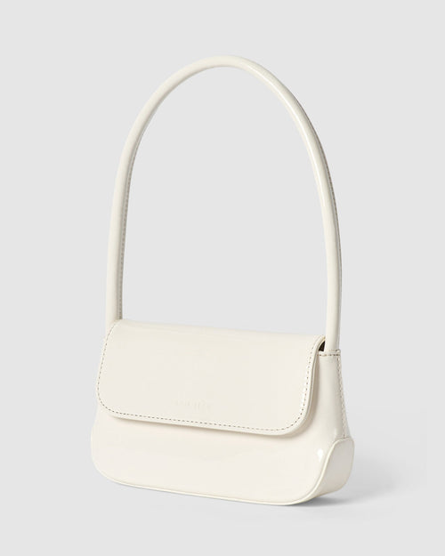 Mini Camille Bag by Brie Leon - White Patent - Side