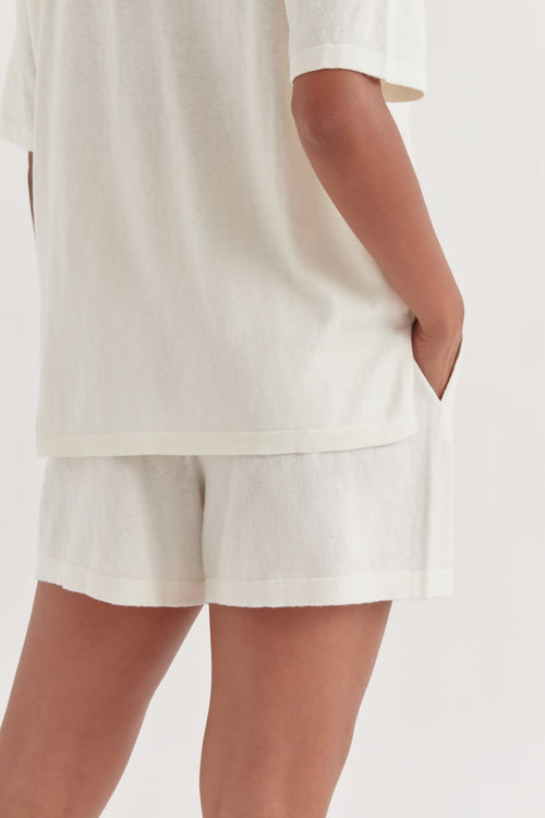 Cotton Cashmere Relaxed Short-Assembly Label-Saint Row