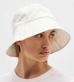Twill Bucket Hat by Assembly Label - White - Worn