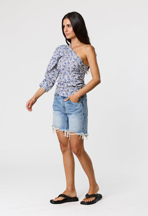 Cassie Top by Remain - Sea Side Floral - Side