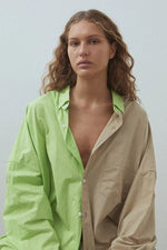 Henrietta Shirt by Blanca - Green/Beige
