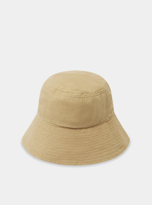 Linen Bucket Hat by Assembly Label - Biscuit