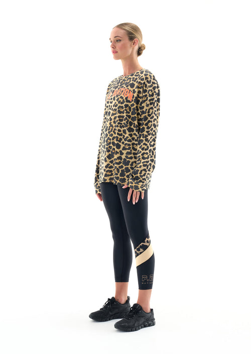 Valley Long Sleeve Tee by P.E Nation - Animal Print - Side