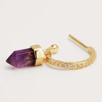 Intention Of Protection Amethyst Hoops-By Charlotte-Saint Row
