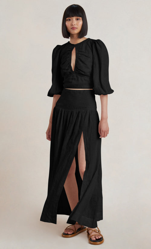 Josephine Maxi Skirt by Bec + Bridge - Black - Front