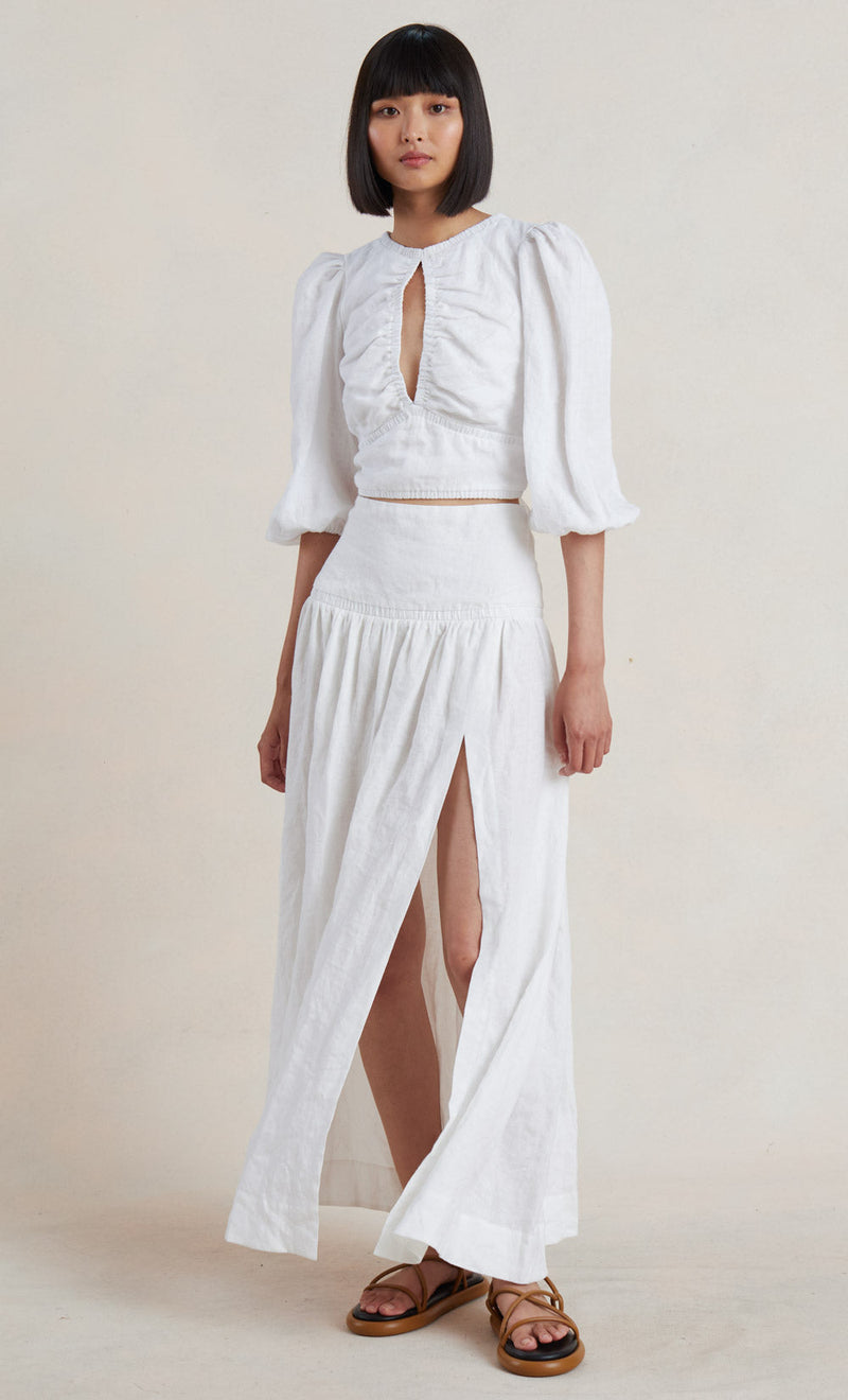 Josephine Maxi Skirt by Bec + Bridge - Ivory - Front