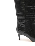 Sloane Knee High Boot by La Tribe - Black Croc - Close Up