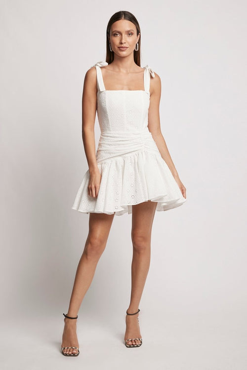 Alaska Lace Mini Dress by SOFIA The Label - White