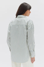 Everyday Stripe Shirt by Assembly Label - Petrol Stripe - Back