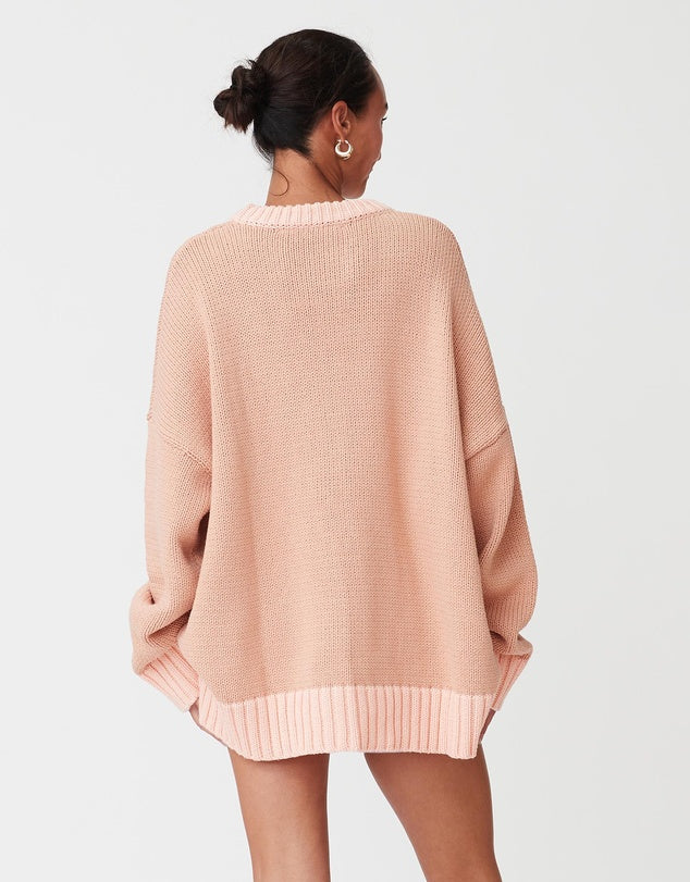 Chambord Knit by Blanca - Pale Pink - Back