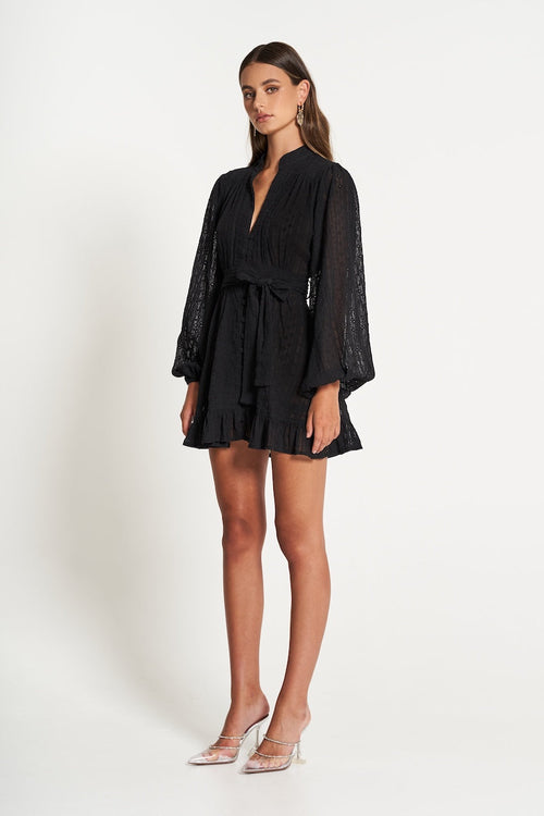 Palermo Dress by SOFIA The Label - Black Lace - Side