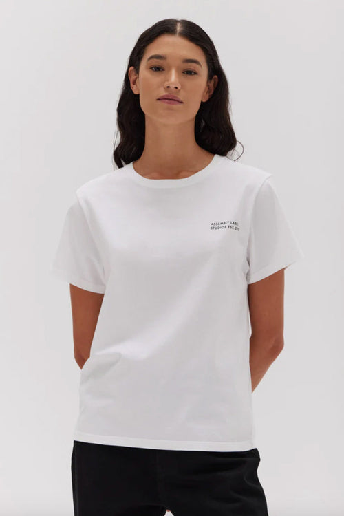 Foundation Tee by Assembly Label - Antique White/Black